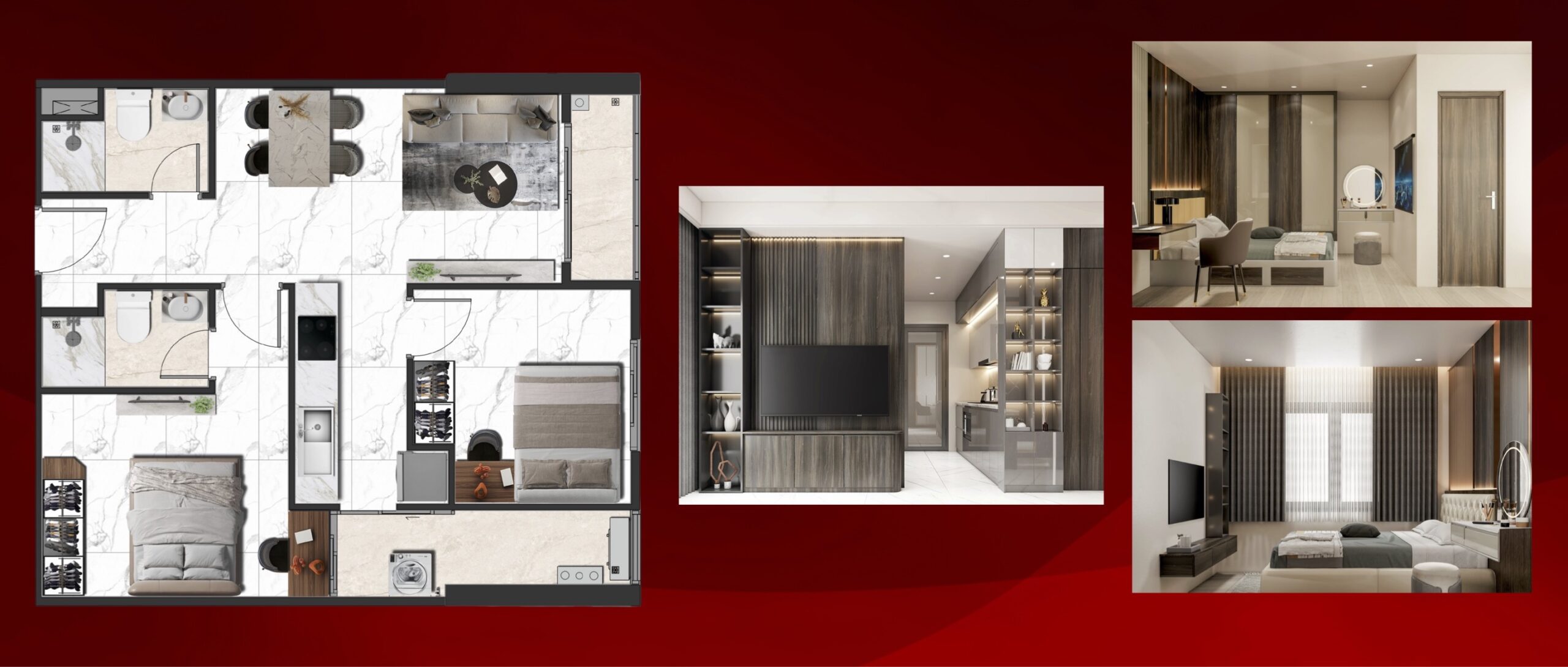 Căn Hộ 2PN 2WC